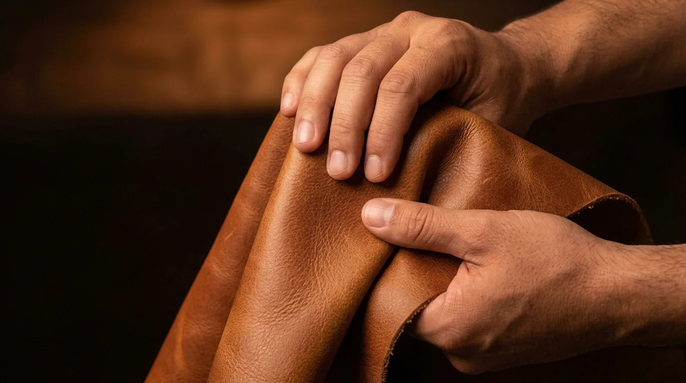 Leather jacket detail